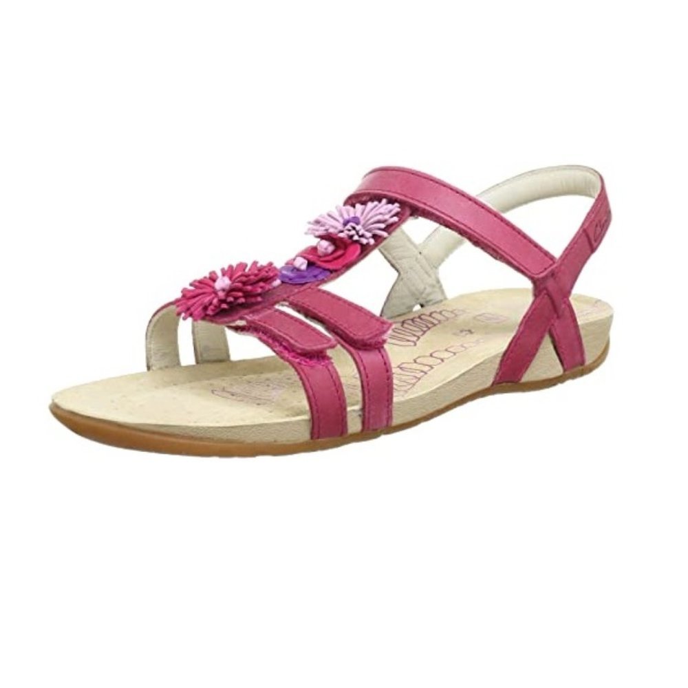 Clarks Girls Rio Flower Sandals
